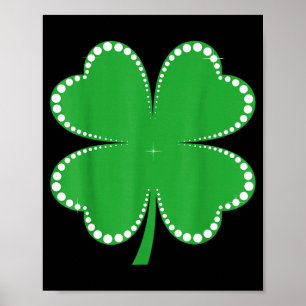 Ierse geluks shamrock groene klaver St. Patrick's Poster