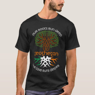 Ierse GEOGHEGAN Familienaam Onze liefde werkt diep T-shirt