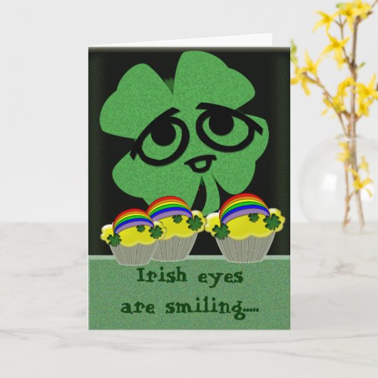 Ierse geschenken kaart (Gele Bloem)