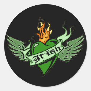 Ierse gevleugelde hart stickers