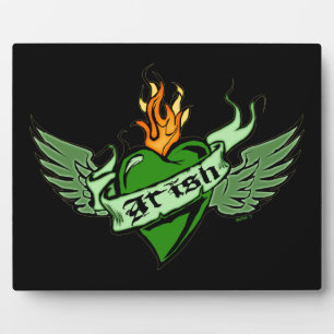 Ierse gevleugelde hartplaques fotoplaat