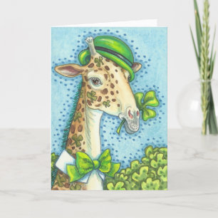 IERSE GIRAFFE ST. PATRICK'S DAY WENSKAART KAART