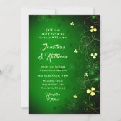 Ierse Golden Leaf Clover Design Wedding Blessing Kaart (Voorkant)