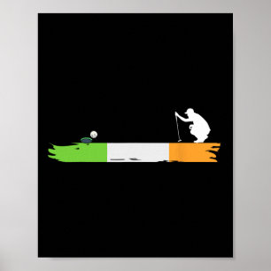Ierse Golf Ierland Vlag Golfen Poster