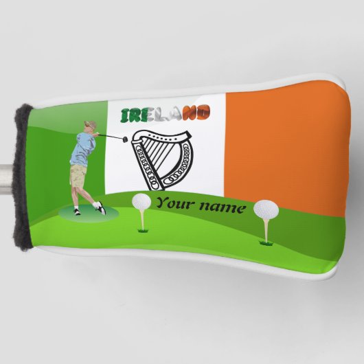 Ierse golfer golfheadcover (Voorkant)