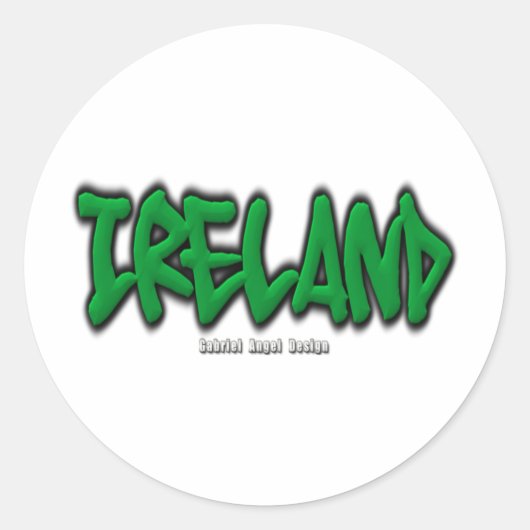 Ierse graffiti ronde sticker (Voorkant)