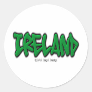 Ierse graffiti ronde sticker