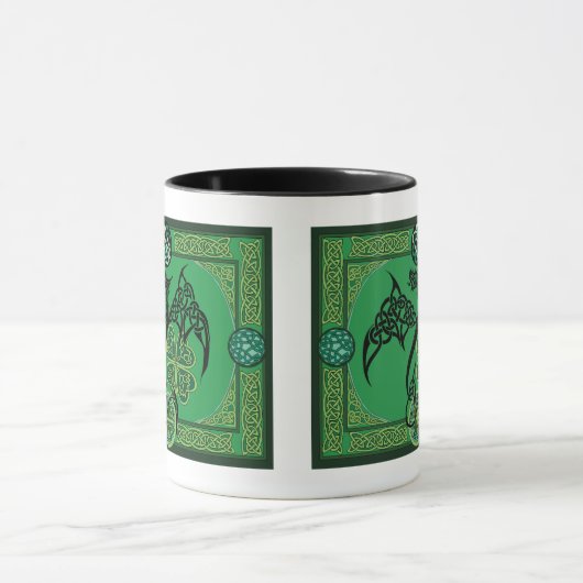 Ierse groene draak Keltisch Mok (Midden)