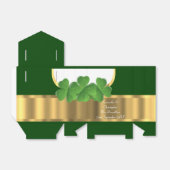 Ierse Groene en gouden bruiloft Bedankdoosjes (Uitgevouwen)