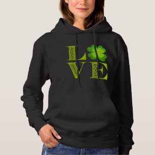 Ierse Groene Klaver Shamrock Keltische Knoop LIEFD Hoodie