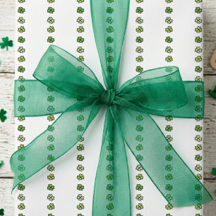 Ierse groene klavertje vier strepen cadeaupapier