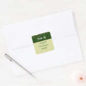 Ierse groene shamrock dank u vierkante sticker (Envelop)