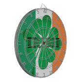 Ierse groene typografie Lucky vier blad klaver vla Dartbord (Voorkant Links)