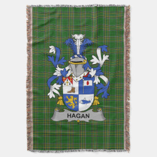Ierse Hagan of O_Hagan Wapen van Familie Crest Deken