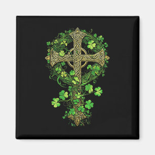 Ierse Harp Keltisch Kruisknoop Klaver St Shamrock  Magneet