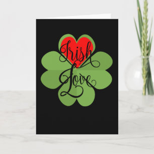 Ierse Hart Liefde Klaver Liefde Cadeau Kaart