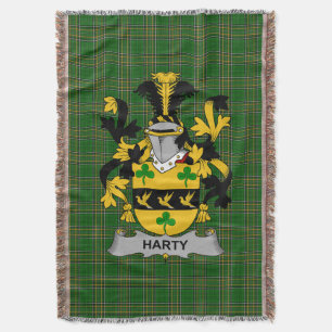 Ierse Harty of O_Haherty Wapen Familie Crest Deken