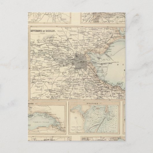 Ierse havens en havens briefkaart (Voorkant)