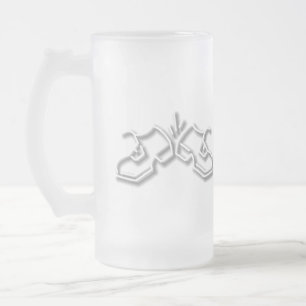 Ierse Hoed, Pijp & Dansschoenen Glas Stein Matglas Bierpul