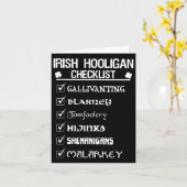 Ierse Hooligan Checklist Shenanigan Malarkey St. P Kaart (Gele Bloem)