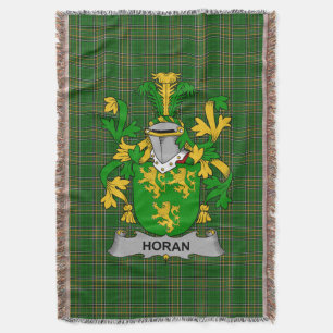 Ierse Horan of O_Horan wapenschild familie Crest Deken