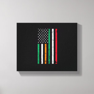 Ierse Italiaanse Amerikaanse vlag Ierland Italië S Canvas Afdruk