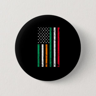 Ierse Italiaanse Amerikaanse vlag Ierland Italië S Ronde Button 5,7 Cm