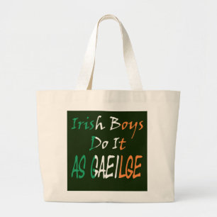 Ierse jongens doen het als Gaeilge Jtcnt Grote Tote Bag
