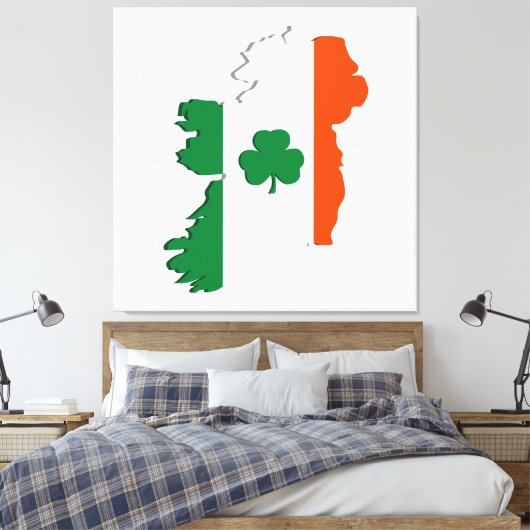 Ierse kaart canvas afdruk (Insitu (Slaapkamer))