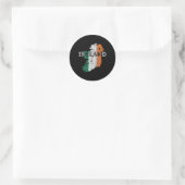 Ierse kaart en vlag noodlijdend Ierland Ronde Sticker (Tas)