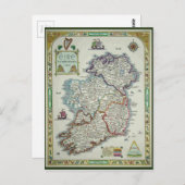 Ierse kaart - Irish Eire Erin Historic Map (Voorkant / Achterkant)