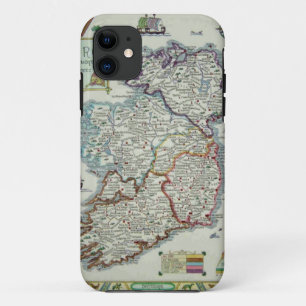 Ierse kaart - Irish Eire Erin Historic Map iPhone 11 Hoesje