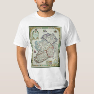 Ierse kaart - Irish Eire Erin Historic Map T-shirt
