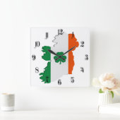 Ierse kaart vierkante klok (Huis)