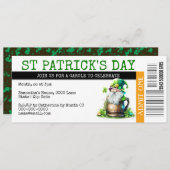 Ierse kabouter bier instapkaart ticket feestje kaart (Voorkant / Achterkant)