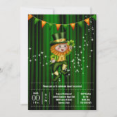 Ierse kabouter jig shamrock bunting vakantie kaart (Voorkant)