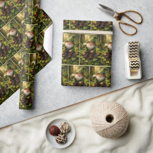 Ierse kabouter met groen bier cadeaupapier