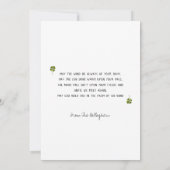 Ierse kabouter pot met goud aangepaste St. Patrick Feestdagenkaart (Achterkant)