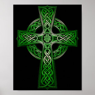 Ierse Keltisch Kruisknoop Christelijke Heilige Dri Poster