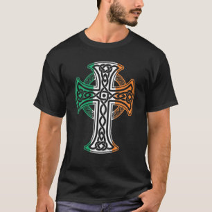 Ierse Keltische Kruis Christus Celtic Knot Ierse v T-shirt