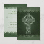 Ierse Keltische Kruis Huwelijksreactiekaarten Kaart (Voorkant / Achterkant)