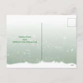 Ierse kerst, besneeuwde groene spar bomen feestdagenkaart (Achterkant)