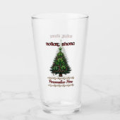 Ierse kerstboom w / Shamrocks gepersonaliseerd Glas (Voorkant)