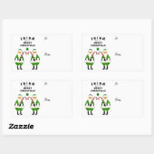 Ierse kerstcadeaulabels rechthoekige sticker (Vel)