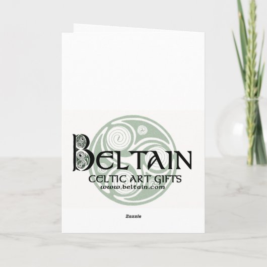 Ierse Kerstkaart Knotwork Feestdagen Kaart (Achterkant)