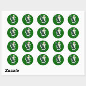Ierse kerstman ronde sticker (Vel)