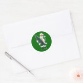 Ierse kerstman ronde sticker (Envelop)