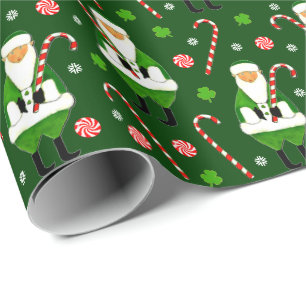 Ierse kerstvakantiegeschenk cadeaupapier
