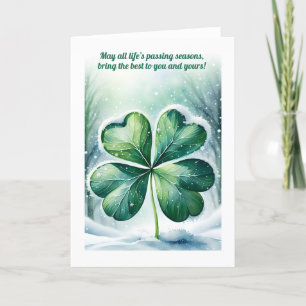 Ierse kerstzegen gepersonaliseerd feestdagen kaart