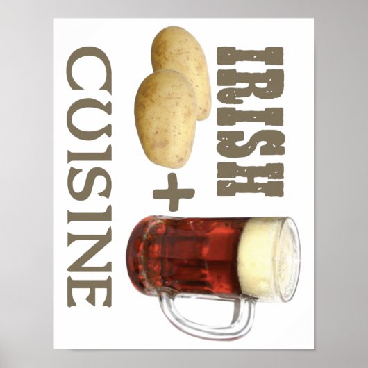 Ierse keukenaardappel + bier! poster (Voorkant)
